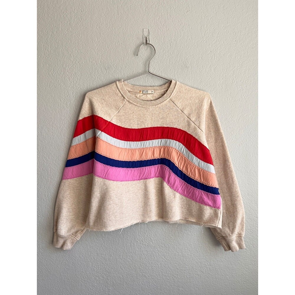 Marine Layer Archive Women's Summit Crewneck Sweatshirt in Oatmeal Size XS